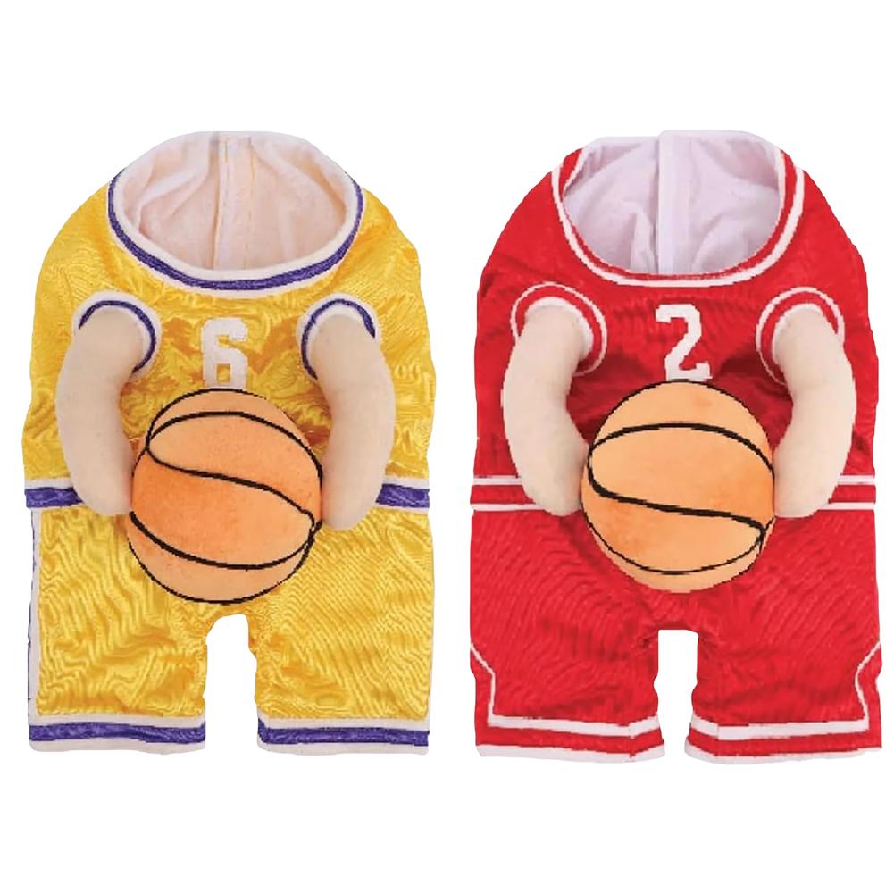Костюм баскетболиста для собак с мячом, костюм баскетболиста для собак, костюм для питомца на Хэллоуин, Рождество M жёлтый